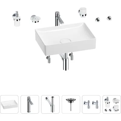 Раковина для ванной Wellsee Pure BY Wellsee в наборе 9 в 1 201006356