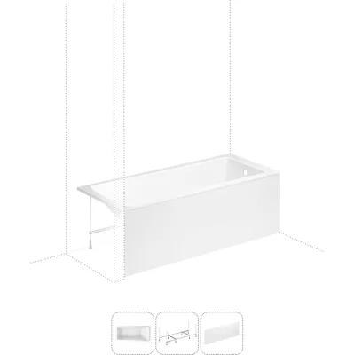 Акриловая ванна с каркасом и экраном Lavinia Boho One lв наборе 3 в 1 S2-37010040