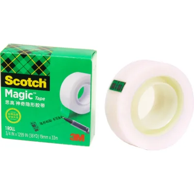 Лента невидимая клейкая 3М SCOTCH Magic в коробочке, 19 мм × 33 м 810