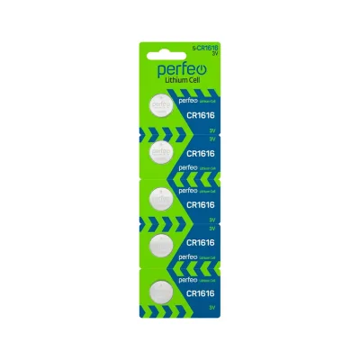 Батарейки Perfeo литиевые, CR1616, 5 шт. на блистере 30014741