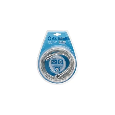 Шланг душевой AV Engineering, PVC, 1/2 г-г, 200 см, хром, AVSSS-112