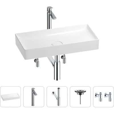 Раковина для ванной Wellsee Pure BY в наборе 5в1 201004456
