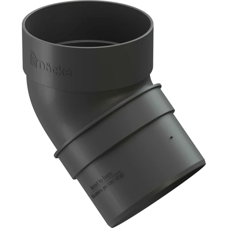 Колено DOCKE STANDARD (80 мм; 45 градусов; серый 7024) PVTL-1045
