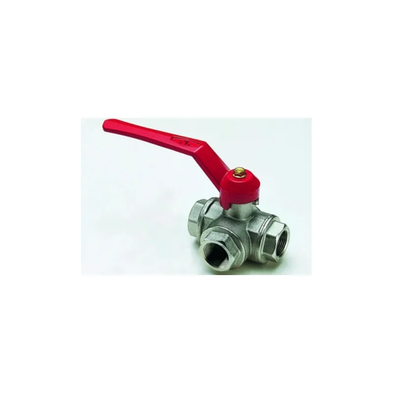 Кран Tiemme 3/4" шаровой трёхходовой L-порт 2950031/3996L2805
