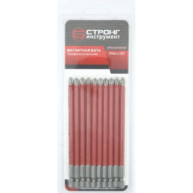 Бита магнитная стп-931 РН2x127, 10 шт Strong стп-93100127