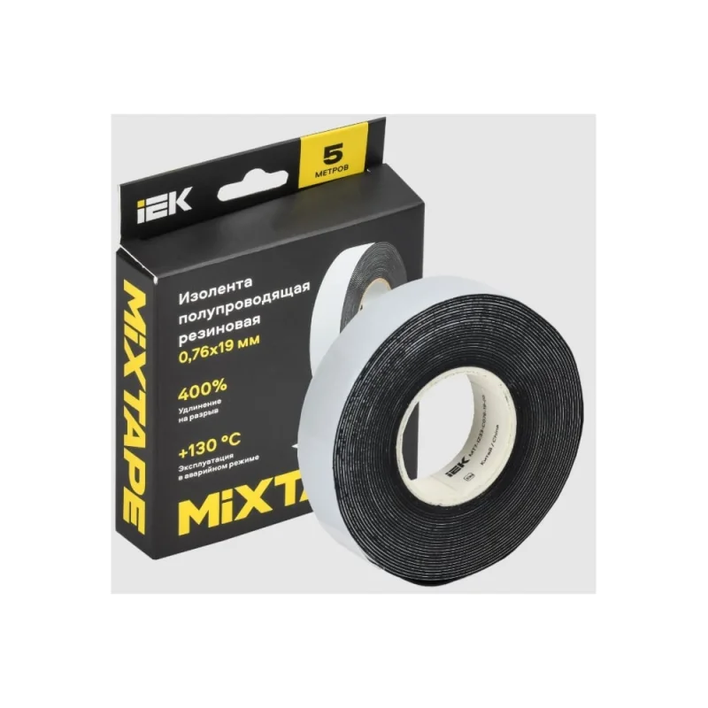 Изолента полупроводящая резиновая IEK MIXTAPE PRO 0,76x19 мм, 5 м MT7-IZ33-C076-19-05