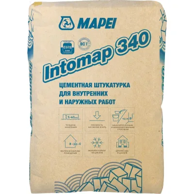 Штукатурка MAPEI INTOMAP 340 25 кг 1883325