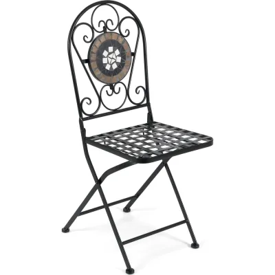 Стул Tetchair Secret de Maison VICENZA (mod. PL08-7451RV) 2 шт, металл, 36x35x91 см, черный /плитка "калейдоскоп" 14069