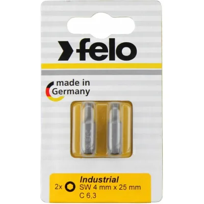 Бита шестигранная 4 мм, 2 шт в блистере Felo 02440036
