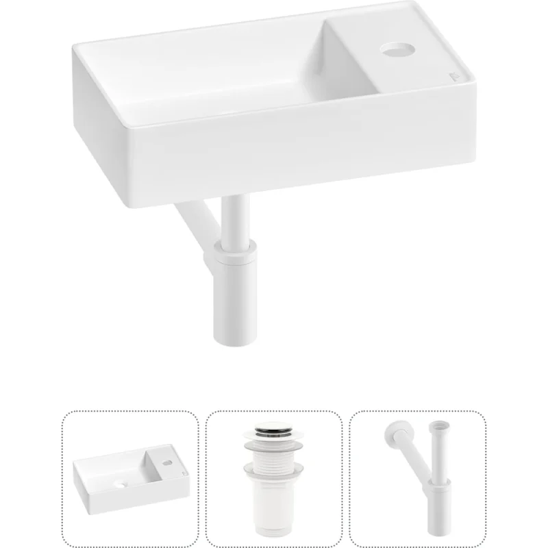 Мини-раковина для ванной комнаты или туалета Wellsee WC Area в наборе 3 в 1 20213633R