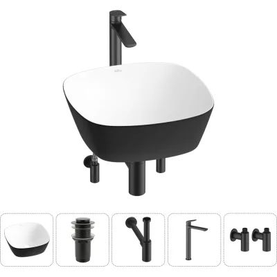 Набор Wellsee 5 в 1 Ground Breaking накладная раковина 40x40 см 20212183R