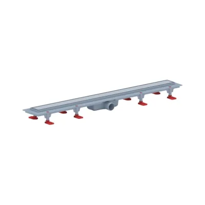 Трап пластиковый линейный с сухим выпуском АНИ Пласт 40 реш. нерж.сталь.глянец.Штиль 750 TLQ1185M