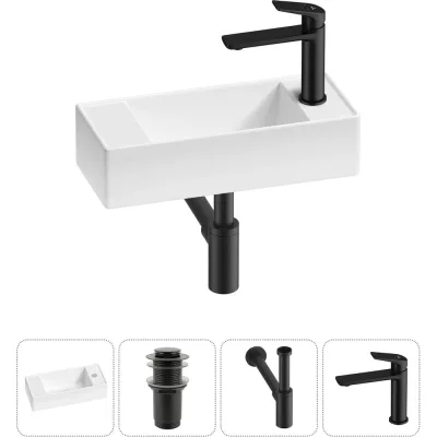 Комплект Wellsee 4 в 1 Lavinia Boho Bathroom Sink накладная/подвесная раковина 43x18 см 20216254R