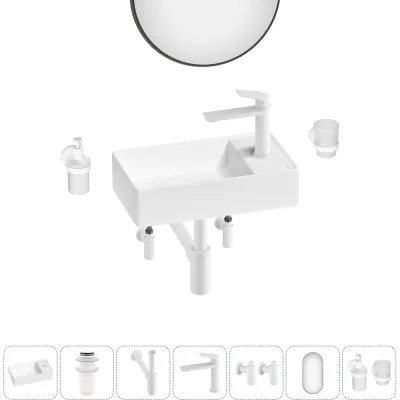 Мини-раковина для ванной комнаты или туалета Wellsee WC Area в наборе 7 в 1 20218118R