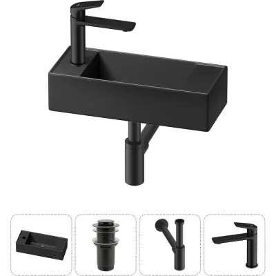 Комплект Wellsee 4 в 1 Lavinia Boho Bathroom Sink накладная/подвесная раковина 43x18 см 20216296R
