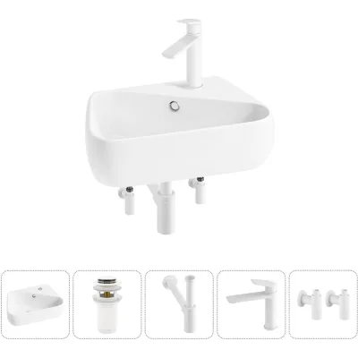 Комплект Wellsee 5 в 1 Lavinia Boho Bathroom Sink накладная/подвесная раковина 44x27 см 20216624R