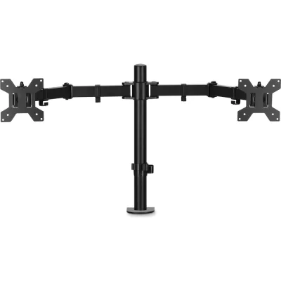 Кронштейн для мониторов BURO ЖК M052 черный, 15"-27", макс.16 кг, крепление к столешнице поворот и наклон 1174924