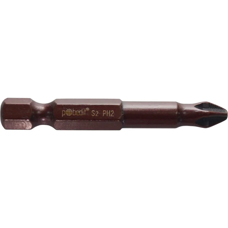 Бита DELUXE (10 шт; PH2; 50 мм; S2+Bronze+AntiSlip) Pobedit 2616622