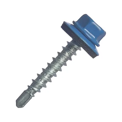 Саморез кровельный МЕТАЛЛСЕРВИС 4,8x51 RAL 5005 сигнальный синий, по дереву, 60 шт., коробка с окном МС 1271087