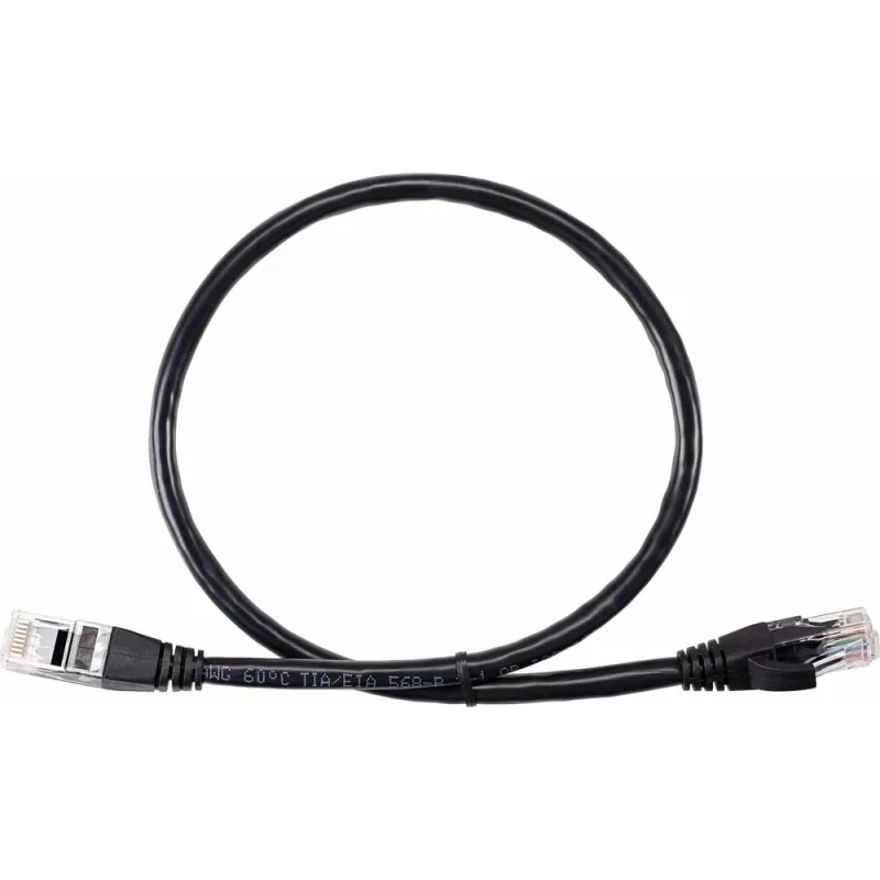 Литой патч-корд AOpen/Qust 7/0.20 utp кат.6 черный 0.5m ANP612B-BK-0.5M