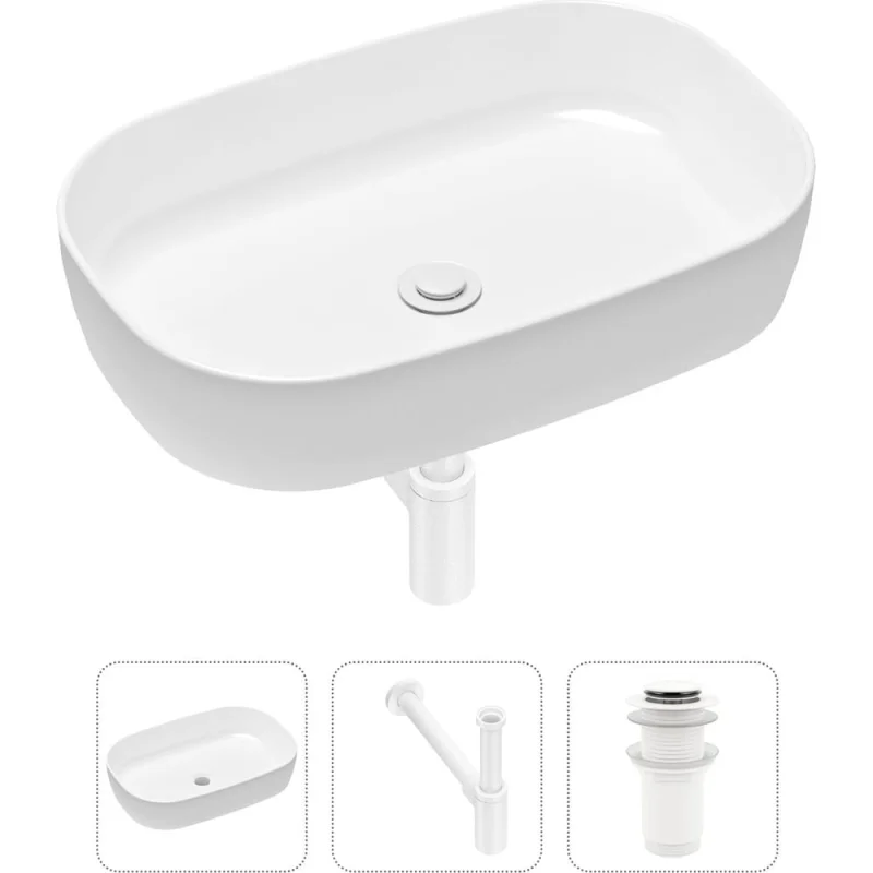 Накладная раковина для ванной Lavinia Boho Bathroom Sink Slim в комплекте 3 в 1 21520067