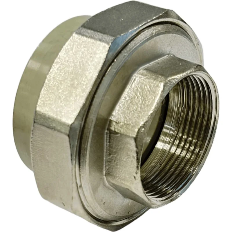 Муфта комбинированная разъемная TEBO PPR, 50x1.1/2" ВР O-ring, серый 016022011