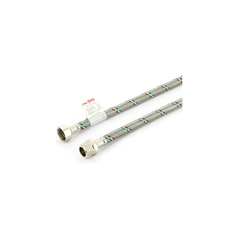 Подводка гибкая НВ (1/2"; 100 см; DN 8; оплётка из нерж. стали) Uni-Fitt 501S2010