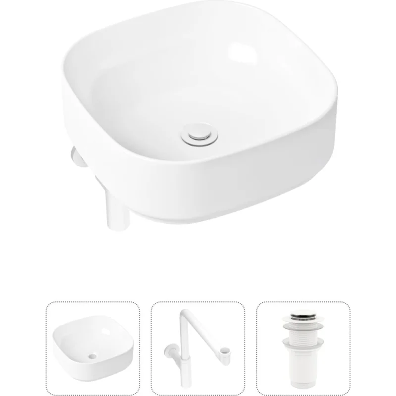 Накладная раковина для ванной Lavinia Boho Bathroom Sink Slim в комплекте 3 в 1 21520269