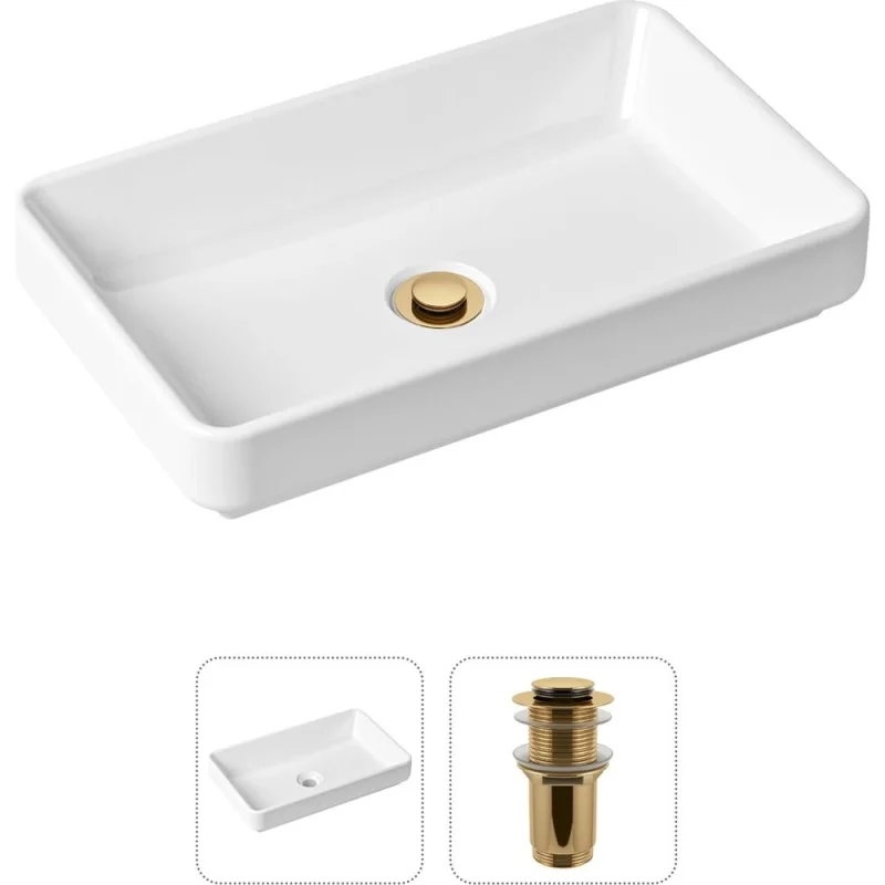 Накладная раковина для ванной Lavinia Boho Bathroom Sink Slim в комплекте 2 в 1 21520812