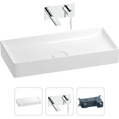 Раковина для ванной Wellsee Pure BY в наборе 2в1 201000751