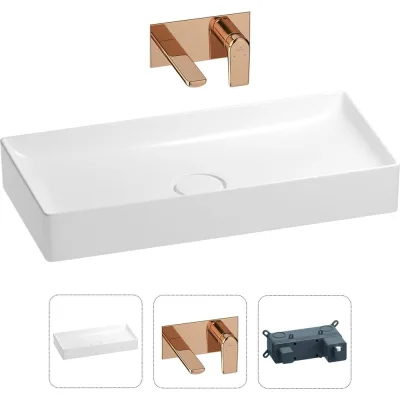 Раковина для ванной Wellsee Pure BY в наборе 2в1 201000749