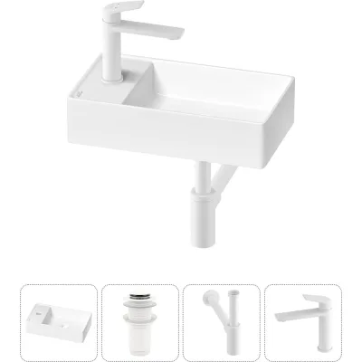 Мини-раковина для ванной комнаты или туалета Wellsee WC Area в наборе 4 в 1 20213805R