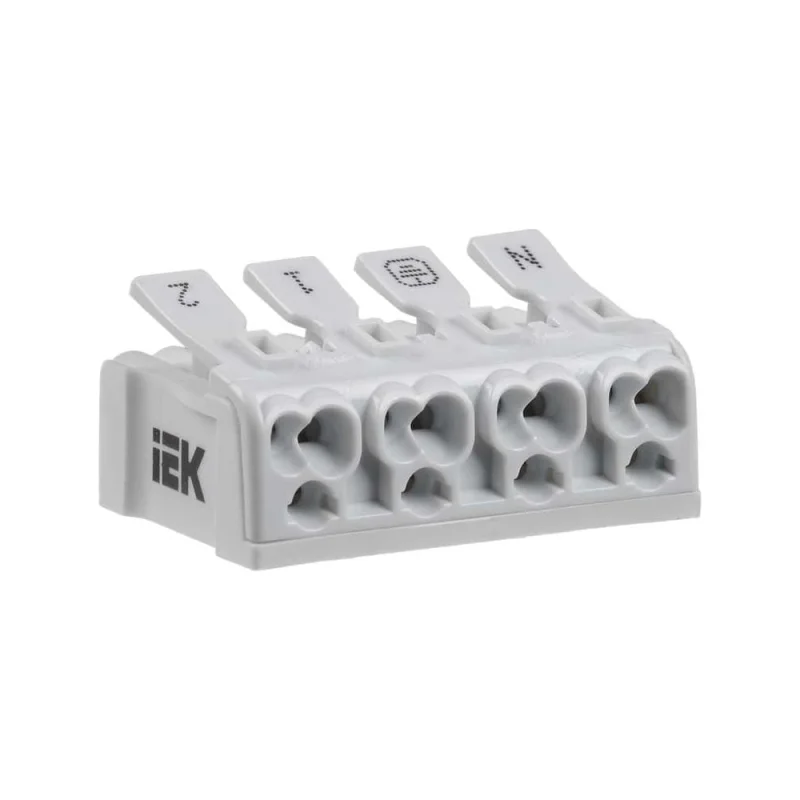 Клемма пружинная соединительная IEK КСП4-2L+N+PE, 120шт UKZ-B06-4P-F0-E0-10
