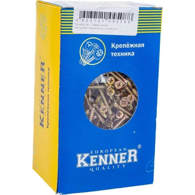 Оконный саморез со сверлом Kenner Жёлтый цинк под автомат 3,9х35 Kn 500шт сжс3935ф