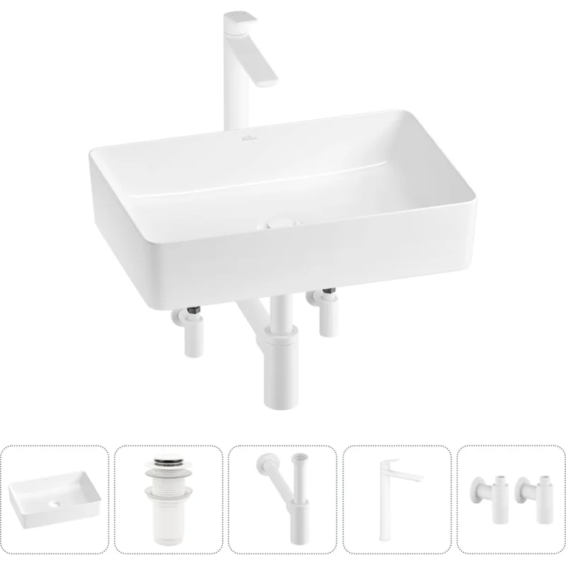 Акционный набор Wellsee 5 в FreeDom 2.0 накладная раковина 50x34 см 20214454R