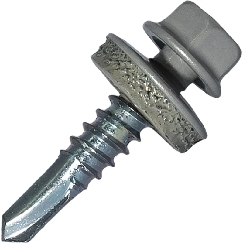 Кровельный саморез Rizzel 4,8x19 RAL 9006 сверло №2, 400 шт 00000344731