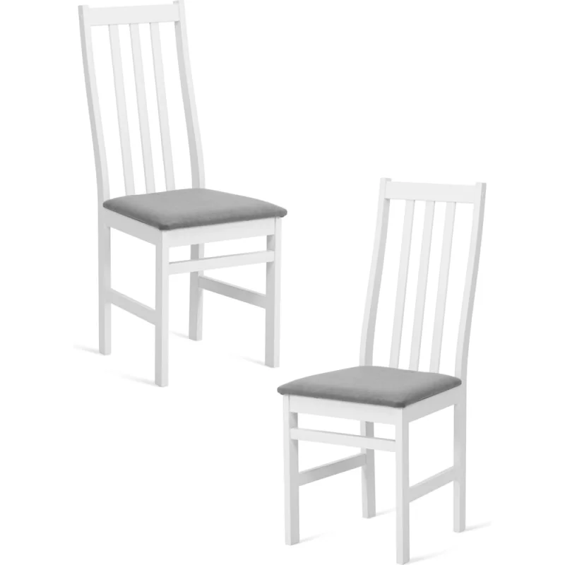 Стул Tetchair 2 шт SWEDEN NEW, Многослойный березовый шпон, 41x40x99 см, white/велюр темно-серый 21624