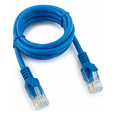 Многожильный патч-корд Cablexpert UTP кат.5e, 1м, литой, синий PP12-1M/B