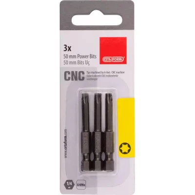 Бита CETA FORM Torx T25, 50мм хвостовик Hex E 1/4, 3 шт, блистер CB/827X