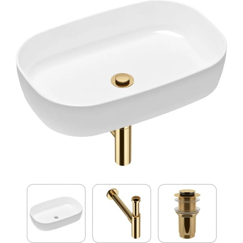 Накладная раковина для ванной Lavinia Boho Bathroom Sink Slim в комплекте 3 в 1 21520093