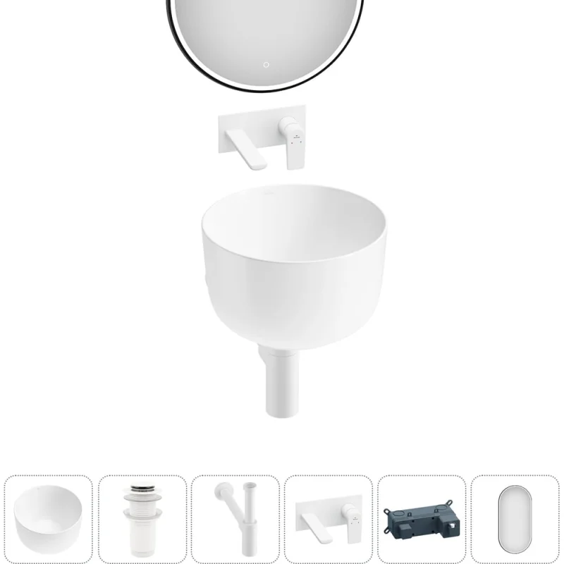 Набор Wellsee 5 в 1 Fontenay Paris накладная раковина 39x39 см 3233 20218662R