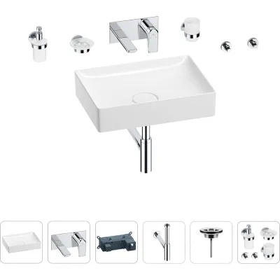 Раковина для ванной Wellsee Pure BY Wellsee в наборе 8 в 1 201006421
