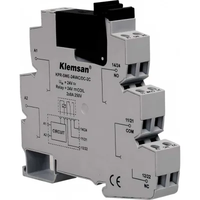 Интерфейсное реле Klemsan KPR-SWF-230VAC/VDC-1C; 12A 10 шт. 0.0.0.2.272126