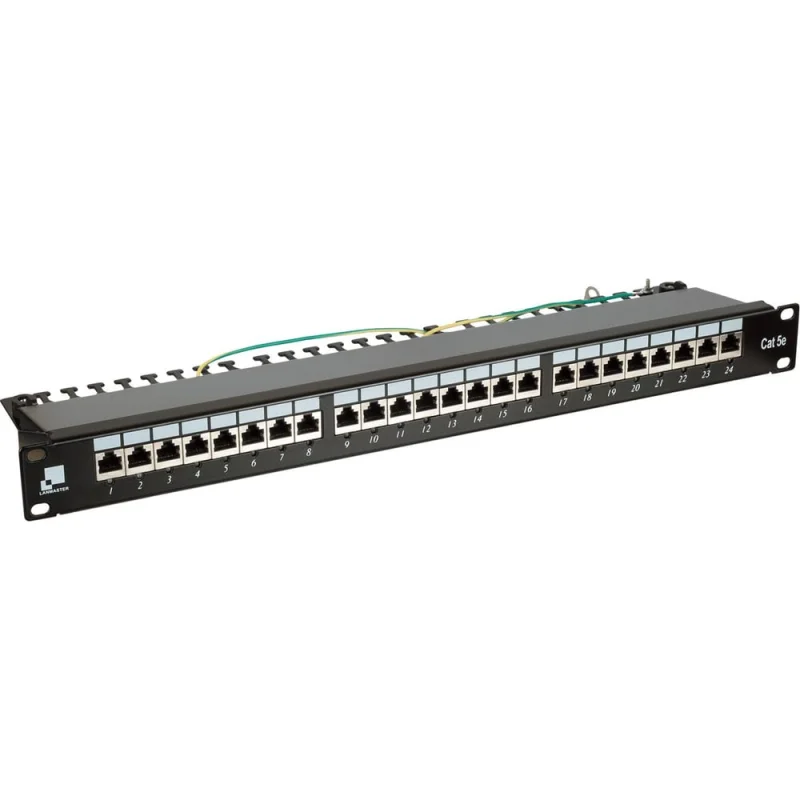 Патч-панель LANMASTER 24 порта с индикаторами, STP, категория 5E, 1U LAN-PPi24S5E