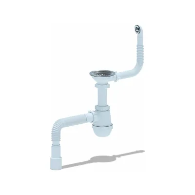 Сифон АНИ Пласт Грот 3 1/2"х40 с круглым гибким переливом и г/т 40x40/50 A0142SA15