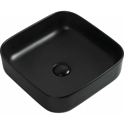 Керамическая накладная раковина Aquanet 385х385х140, черный матовый CITY-1-MB 00245837