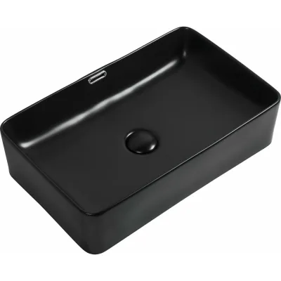 Керамическая накладная раковина Aquanet PERFECT-3-MB 550х350х140, черный матовый 00273676