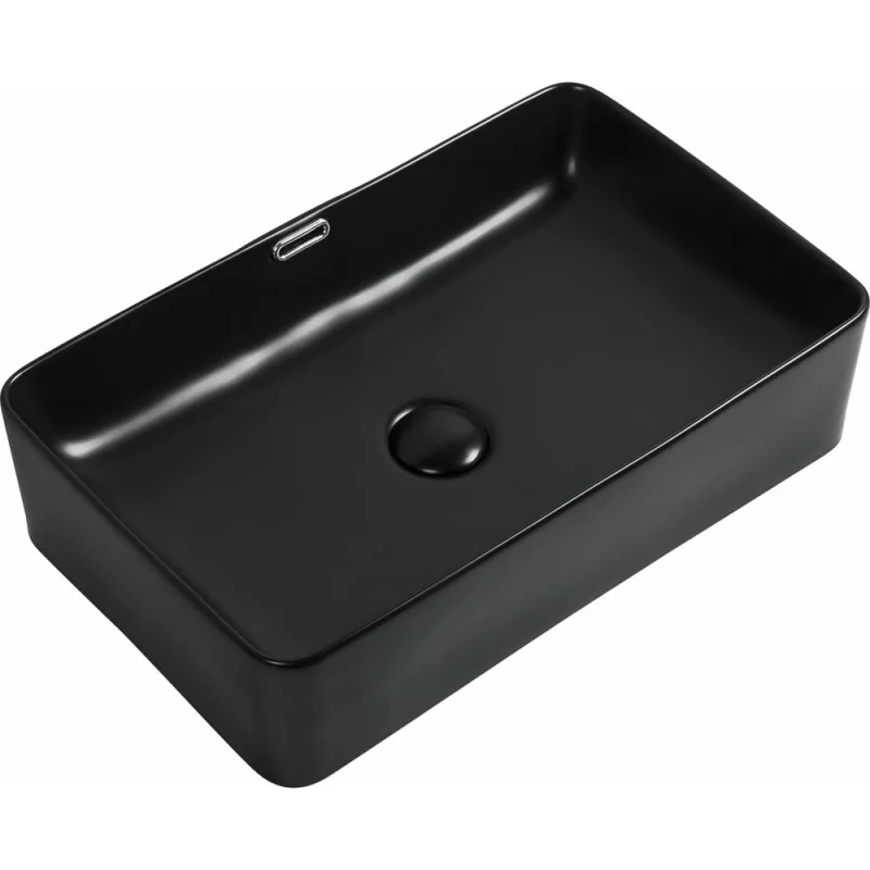 Керамическая накладная раковина Aquanet PERFECT-3-MB 550х350х140, черный матовый 00273676