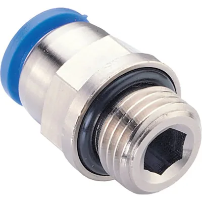 Фитинг 6 мм с наружной металлической резьбой M22 CDC Pneumatics PC 06M22