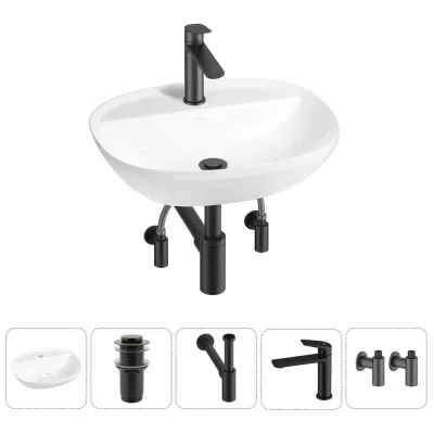 Набор Wellsee 5 в 1 Cute Twin R накладная раковина 50x42 см 20213351R